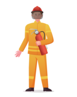 brandman karaktär i enhetlig illustration png