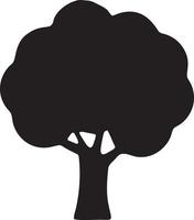 Tree icon symbol image vector, illustration of the tree botany in black image vector