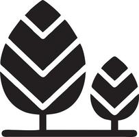 Tree icon symbol image vector, illustration of the tree botany in black image vector