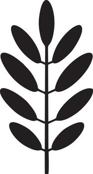 Tree icon symbol image vector, illustration of the tree botany in black image vector