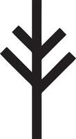 Tree icon symbol image vector, illustration of the tree botany in black image vector