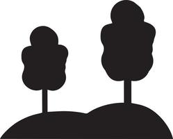 Tree icon symbol image vector, illustration of the tree botany in black image vector