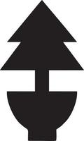 Tree icon symbol image vector, illustration of the tree botany in black image vector