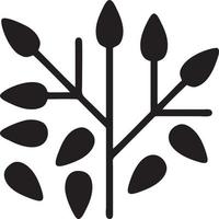 Tree icon symbol image vector, illustration of the tree botany in black image vector