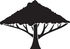 Tree icon symbol image vector, illustration of the tree botany in black image vector