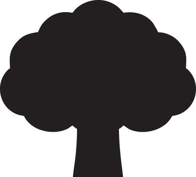 Tree icon symbol image vector, illustration of the tree botany in black image vector