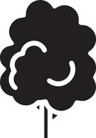 Tree icon symbol image vector, illustration of the tree botany in black image vector