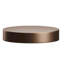 3d render of empty gold luxury podium product display element png