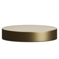 3d render of empty gold luxury podium product display element png