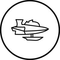 hidroavión carreras vector icono estilo