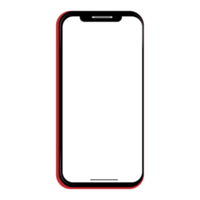 Mobile screen in red frame png