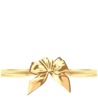 A golden bow with a transparent background png