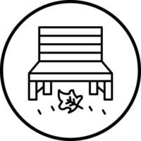 Autumn Bench Vector Icon Style