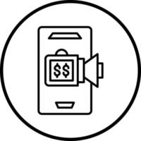 Paid Live Stream Vector Icon Style