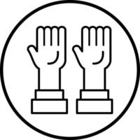 Hands Up Vector Icon Style