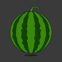 Watermelon vector illustration in flat design isolated on background.