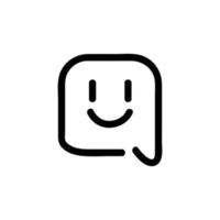 Discord vector icon, Outline style, isolated on white Background.
