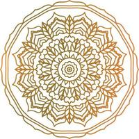 Arábica flor oro ornamental mandala modelo diseño vector