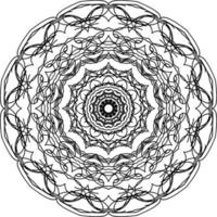 Arábica figura floral negro y blanco ornamental mandala modelo diseño vector