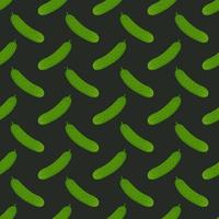 Seamless pattern of fresh cucumbers. vector
