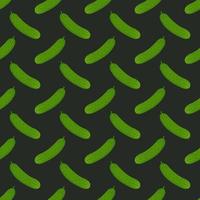 Seamless pattern of fresh cucumbers. vector