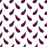 Eggplant seamless pattern vector illustration.