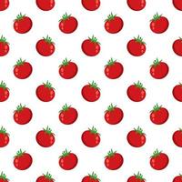 Seamless pattern with tomatoes vector graphics.