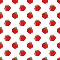 Seamless pattern with tomatoes vector graphics.