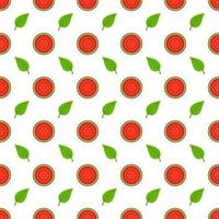 Seamless pattern with watermelons on white background. vector