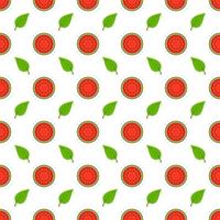 Seamless pattern with watermelons on white background. vector