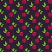 Beetroot seamless pattern vector on a purple background.