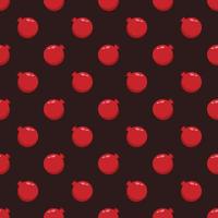 Seamless pomegranate pattern vector fruit background.