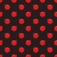 Seamless pomegranate pattern vector fruit background.