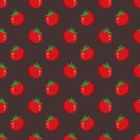 Seamless pattern from chopped ripe tomatoes isolated on white background. vector