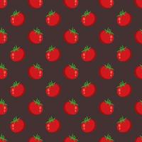 Seamless pattern from chopped ripe tomatoes isolated on white background. vector