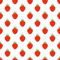 Seamless pattern of fresh strawberry background. vector