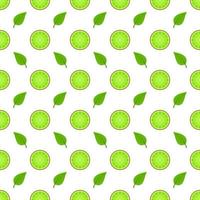 Kiwi seamless pattern ripe kiwi and leaves on white background. vector