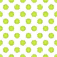 Seamless pattern with slices and whole limes. vector