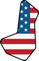 schets tekening van nieuw Jersey staat kaart Aan Verenigde Staten van Amerika vlag. png