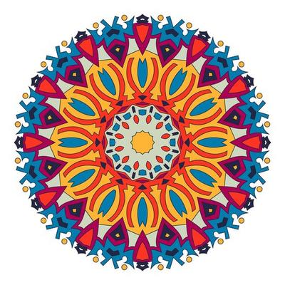 Mandala vintage decorative element damask.