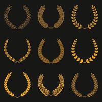 The set of hand drawn vector circular decorative elements for your design.