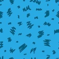 Seamless pattern with blue doodle. vector