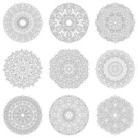 Circular pattern in form of mandala. vector