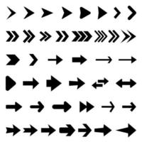 Arrows vector collection with elegant style and black color.