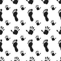 Seamless pattern with hand print. vector