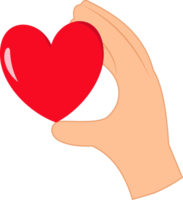 icono de un mano participación un corazón símbolo png