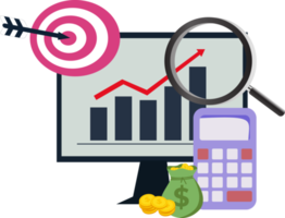 business growth concept or business investment money growth icon png