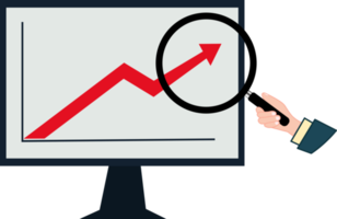 concept analyse van investering bedrijf bedrijf vooruitgang gegevens png