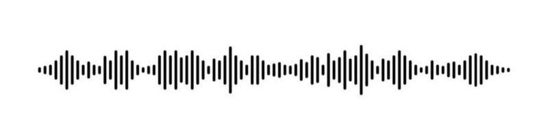 Frequency audio waveform icon symbol. Flat Vector illustration