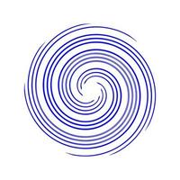 Swirl Circle concentric lines logo. Rippled rings and round sound waves pattern symbol. Flat vector illustration